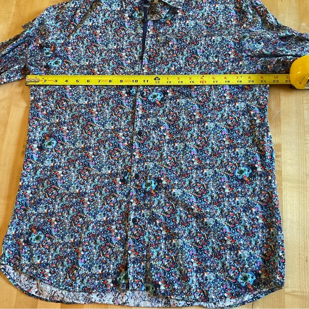Signum Berlin 1926 Abstract Paint Splatter Modern Fit Wearable Art Button Up Med - Picture 9 of 16